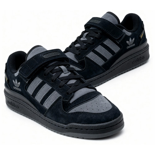 Кроссовки Adidas Forum Low Winter Suede Black Grey