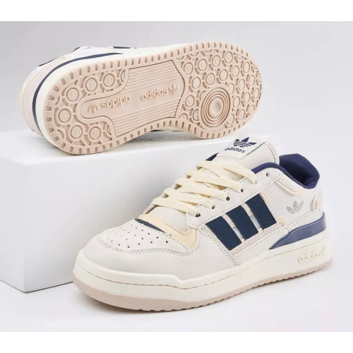 Adidas Forum Low Exhibit White Beige Navy