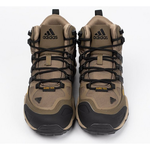 Кроссовки Adidas Terrex Winter Mid Gore-Tex Beige Black утепленные