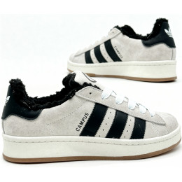 Кроссовки Adidas Campus 00s Crystal White Black With Fur