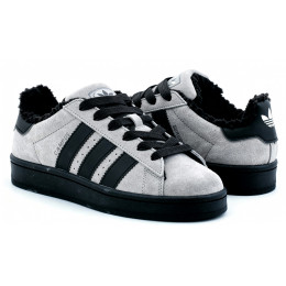 Кроссовки Adidas Campus 00s Light Grey Black With Fur
