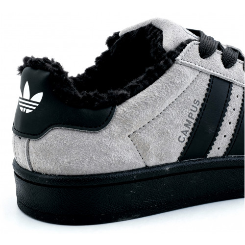 Кроссовки Adidas Campus 00s Light Grey Black With Fur