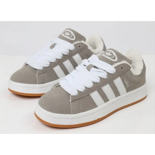Кроссовки Adidas Campus 00s Grey White Gum With Fur