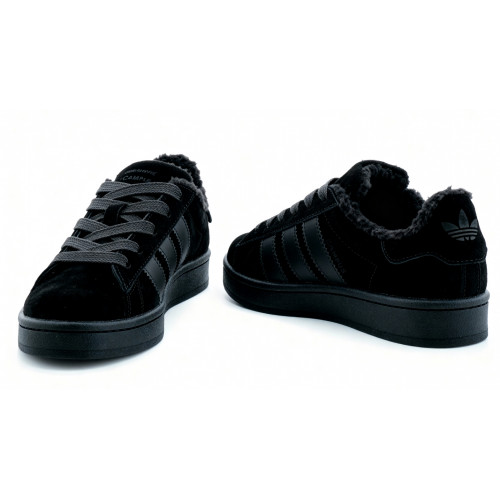 Кроссовки Adidas Campus 00s Total Black With Fur