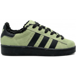 Кроссовки Adidas Campus 00s Green Black With Fur