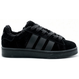 Кроссовки Adidas Campus 00s Total Black With Fur