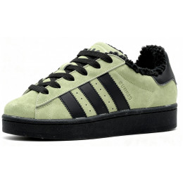 Кроссовки Adidas Campus 00s Green Black With Fur