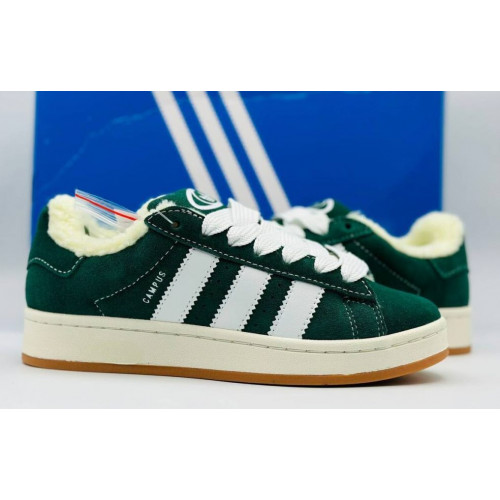 Кроссовки Adidas Campus 00s Dark Green With Fur