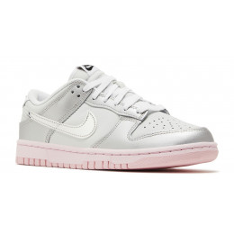 Кроссовки Nike Dunk Low LX Metallic Silver Pink Foam