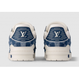 Louis Vuitton Trainer Damier Denim White Blue
