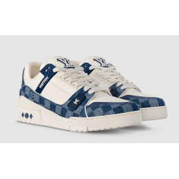 Louis Vuitton Trainer Damier Denim White Blue