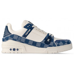 Louis Vuitton Trainer Damier Denim White Blue
