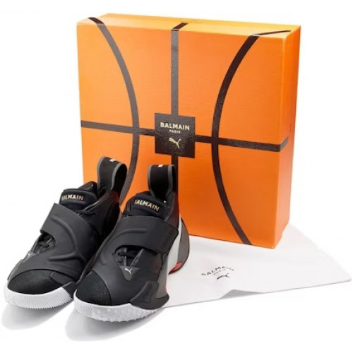 Balmain x Puma Court Black High Risk Red