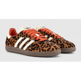 Adidas Samba OG Preloved Trainers Leopard Red Cream