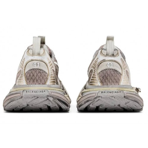 Balenciaga 3XL Mesh-Panel Sneakers Milk Bronze Old
