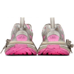 Balenciaga 3XL Mesh-Panel Sneakers White Grey Pink