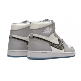 Кроссовки Nike x Dior Air Jordan 1 High Grey