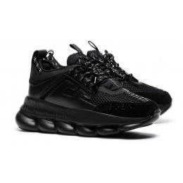Кроссовки Versace Chain Reaction 2 Chainz All Black