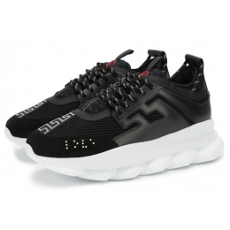 Кроссовки Versace Chain Reaction Black White