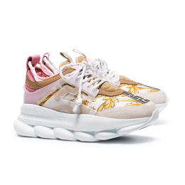 Кроссовки Versace Chain Reaction 2 Chainz White Pink
