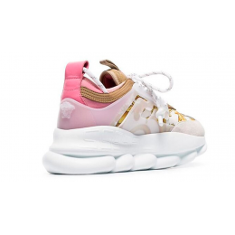 Кроссовки Versace Chain Reaction 2 Chainz White Pink