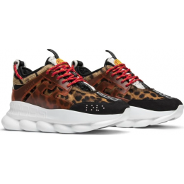 Кроссовки Versace Chain Reaction Leopard