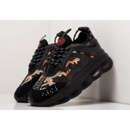 Кроссовки Versace Chain Reaction Black Canvas