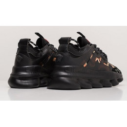 Кроссовки Versace Chain Reaction Black Canvas