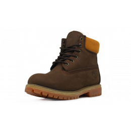 Ботинки Timberland 17061 Chocolate зимние с мехом