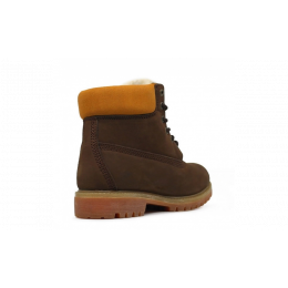 Ботинки Timberland 17061 Chocolate зимние с мехом