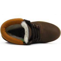 Ботинки Timberland 17061 Chocolate зимние с мехом