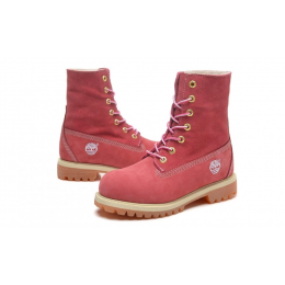 Ботинки Timberland Teddy Fleece Pink Corral зимние