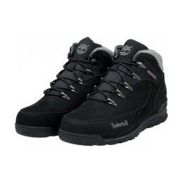 Полуботинки Timberland Euro Sprint 2 Hiker Black Grey с мехом