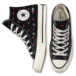 Кеды Converse Chuck Taylor 70 High Embroidered Lips Black