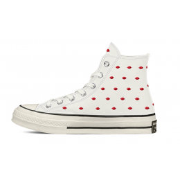 Кеды Converse Chuck Taylor 70 High Embroidered Lips White