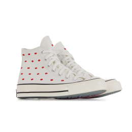 Кеды Converse Chuck Taylor 70 High Embroidered Lips White