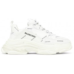 Кроссовки Balenciaga Triple S Trainer Allover Logo White