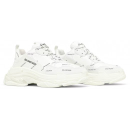 Кроссовки Balenciaga Triple S Trainer Allover Logo White