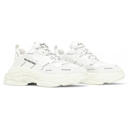 Кроссовки Balenciaga Triple S Trainer Allover Logo White