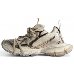 Balenciaga 3XL Worn-Out Ivory Metallic Old