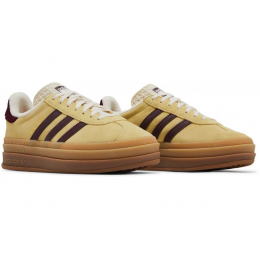 Adidas Gazelle Bold Almost Yellow Maroon
