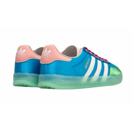 Кроссовки Adidas Gazelle x Gucci Light Blue Silk