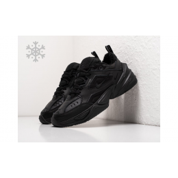 Кроссовки Nike M2k Tekno Triple Black зимние на меху