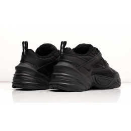 Кроссовки Nike M2k Tekno Triple Black зимние на меху
