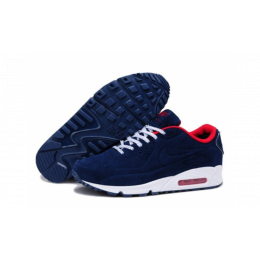 Кроссовки Nike Air Max 90 VT Navy Blue Red White зимние на меху