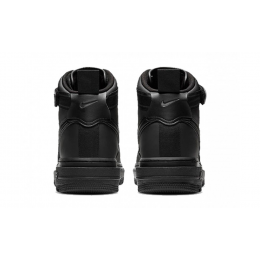 Кроссовки Nike Air Force 1 Mid Gore Tex All Black зимние на меху