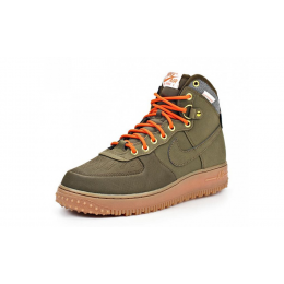 Кроссовки Nike Air Force 1 Lunar Duckboot Khaki зимние на меху