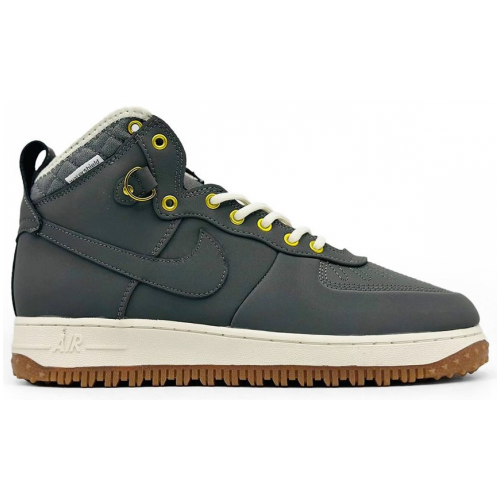 Кроссовки Nike Air Force 1 Lunar Duckboot Grey зимние на меху
