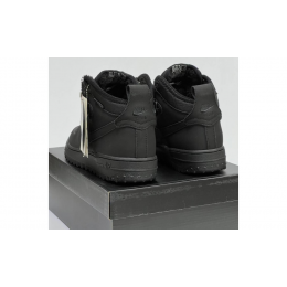 Кроссовки Nike Air Force 1 Lunar Duckboot Black зимние на меху