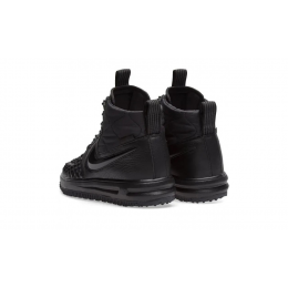 Nike Air Force 1 Duckboot Triple Black зимние на меху